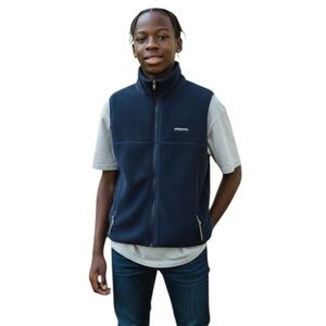 Patagonia Fleece Vest Men / Teen Boy Navy Blue Synchilla Full Zip Size S